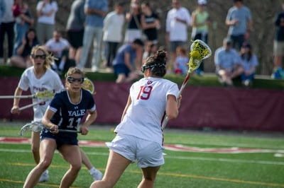 Cover image for Women’s Lacrosse Battles No. 10 Yale, Falls in 14-13 Heartbreaker