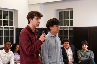 Cover image for HUA Co-Presidents Zachary "Zach" Berg '28 and Daniel Zhao '28
