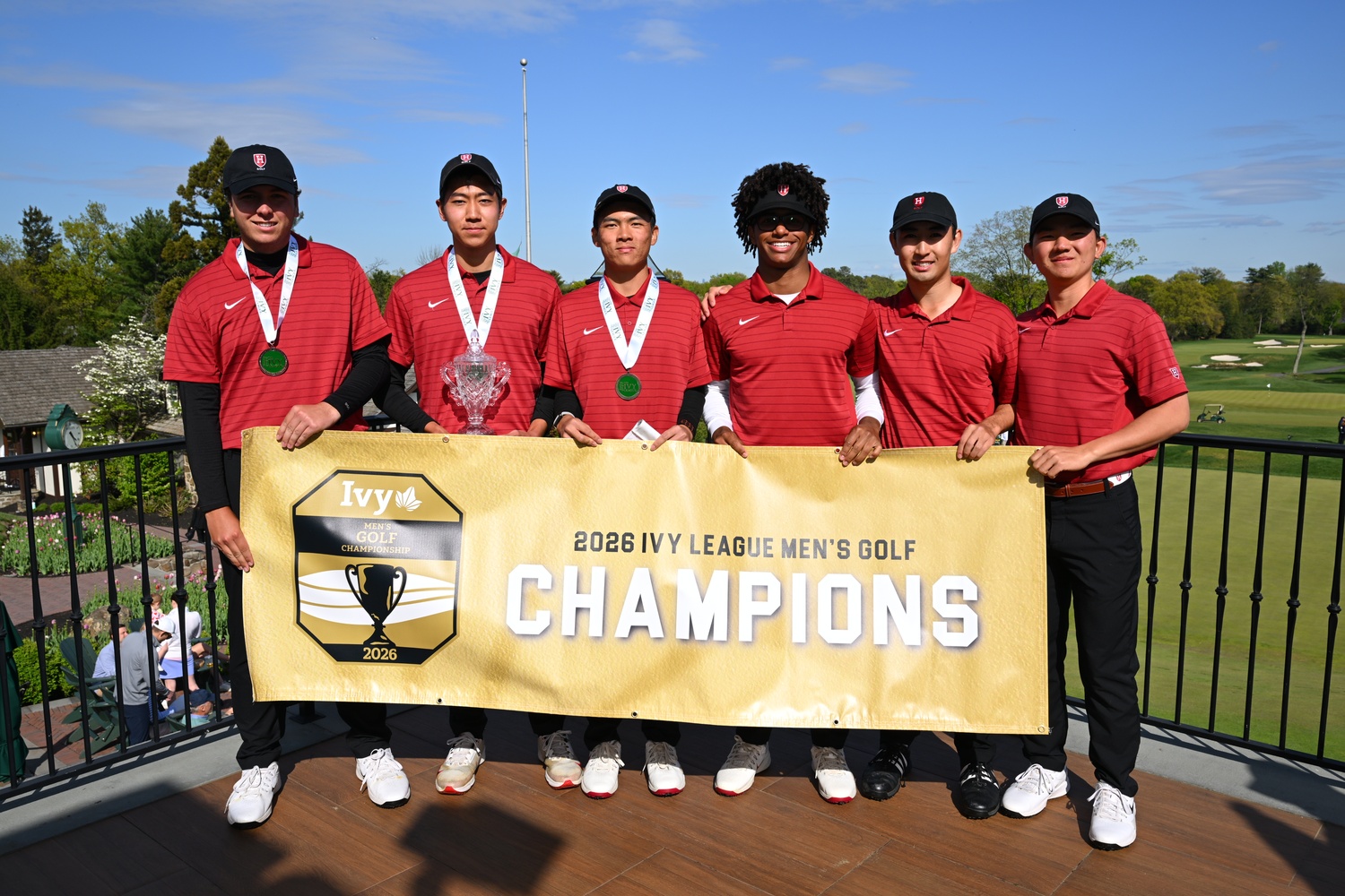 The Harvard men's golf team wins the 2026 Ivy League Championship. 