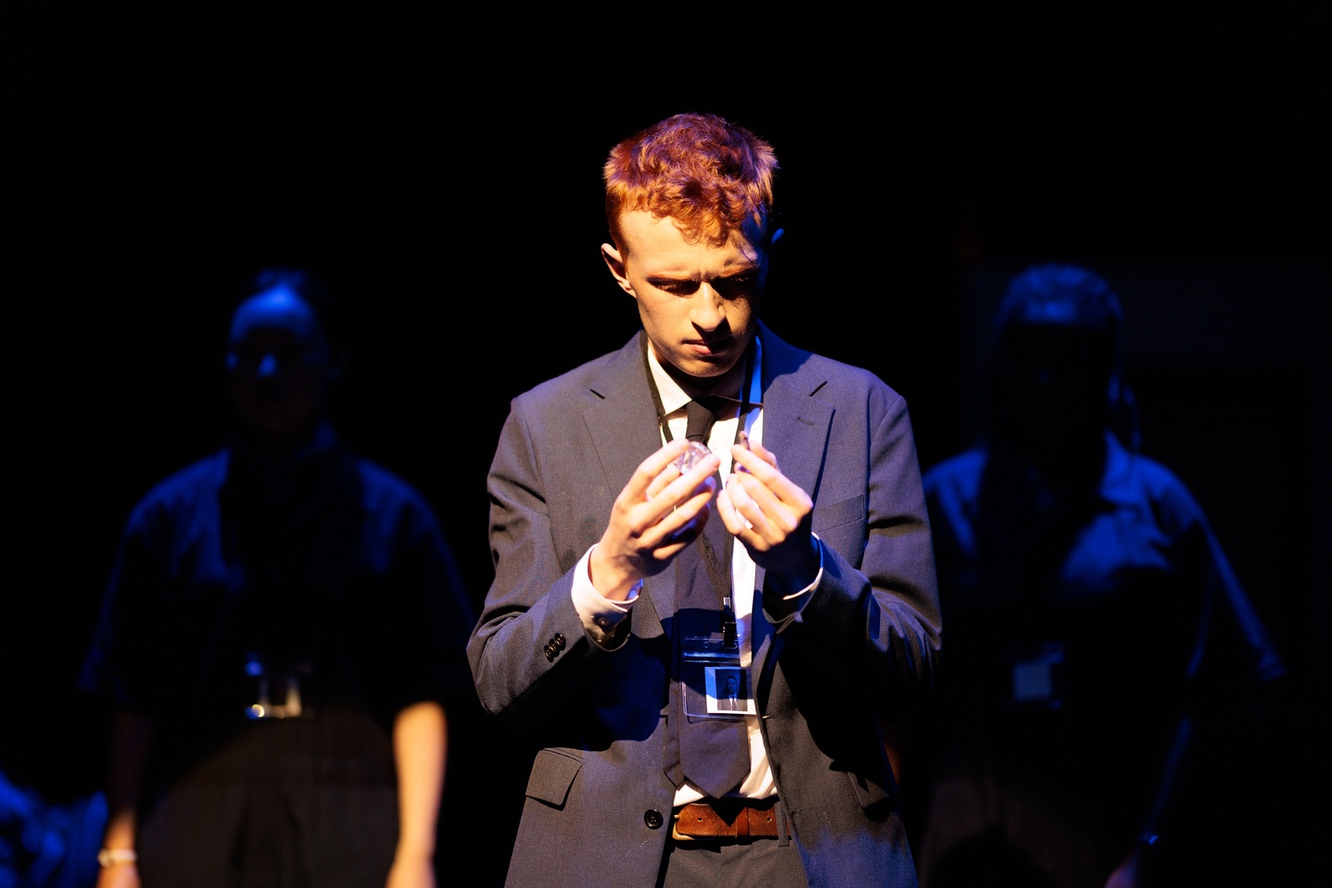 Still of the cast of 'The Firm', ran at Loeb Drama Center from Apr. 16 to Apr. 19.
