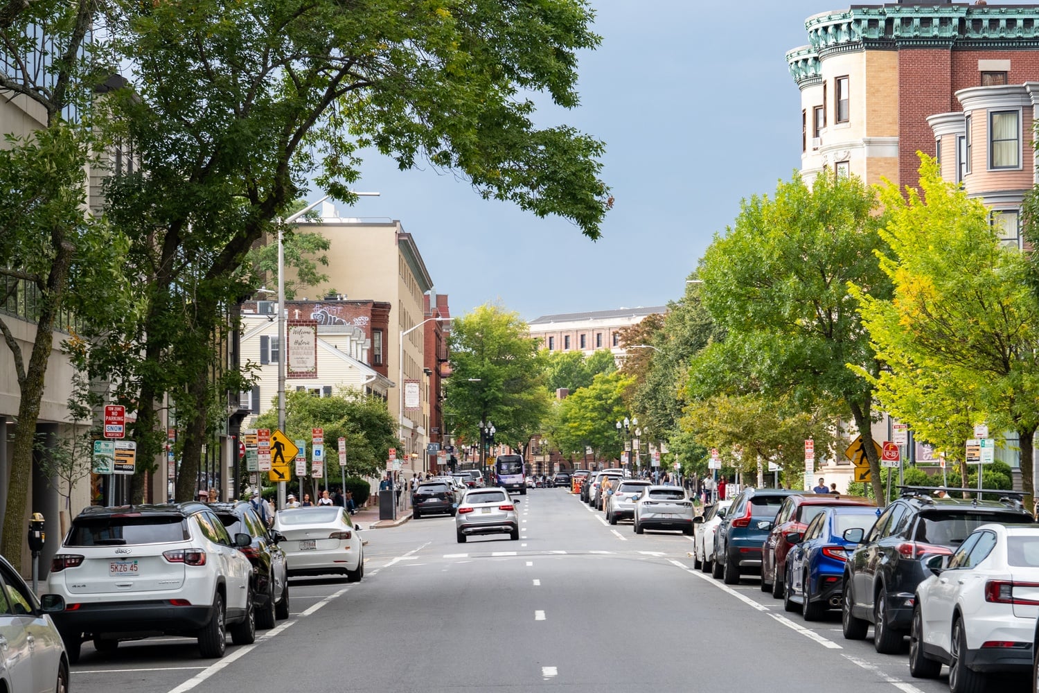 Massachusetts Ave. is a major corridor in Cambridge, zoned to allow taller and denser housing developments.
