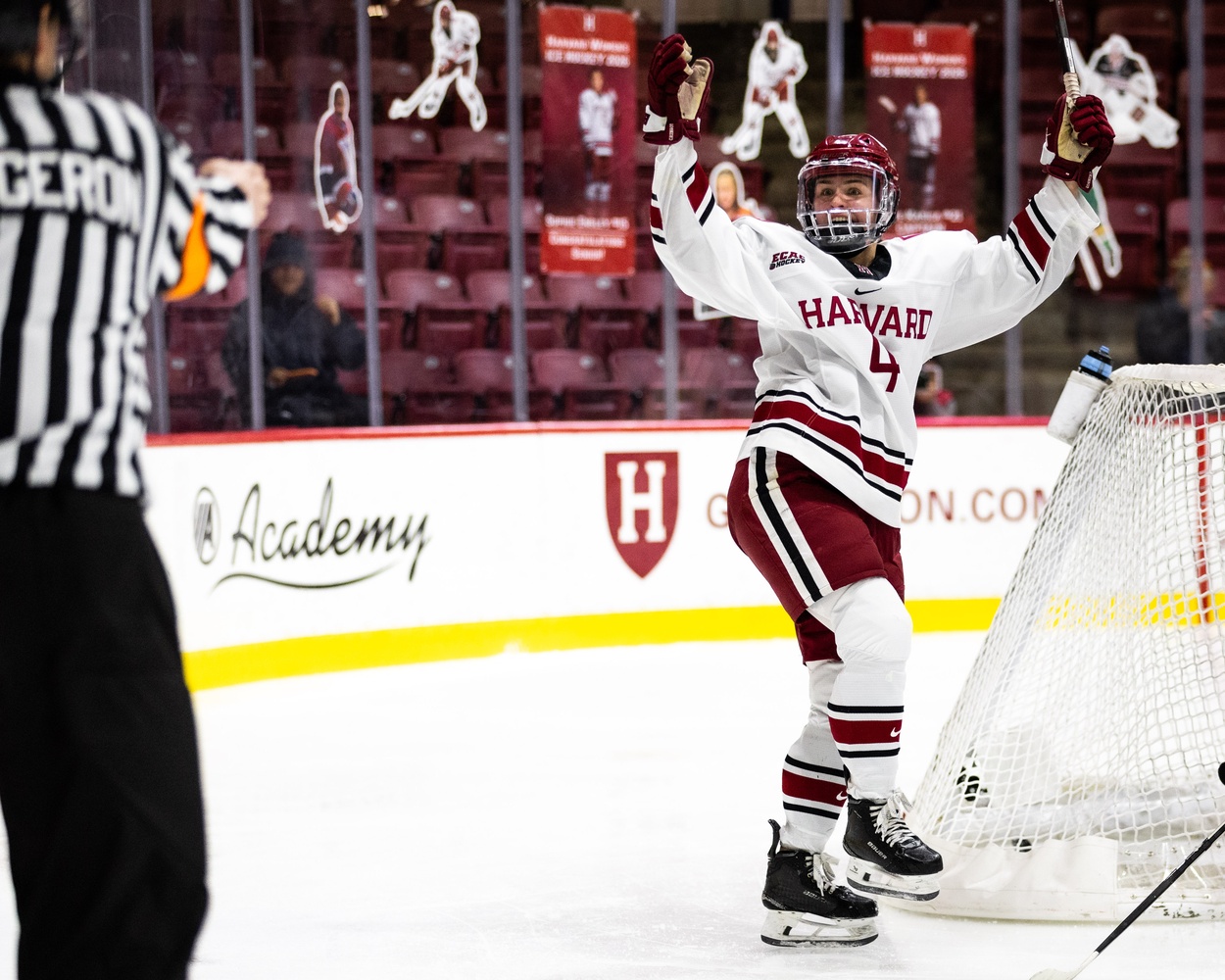 Freshman Carla McSweeney rings in a goal on senior day.