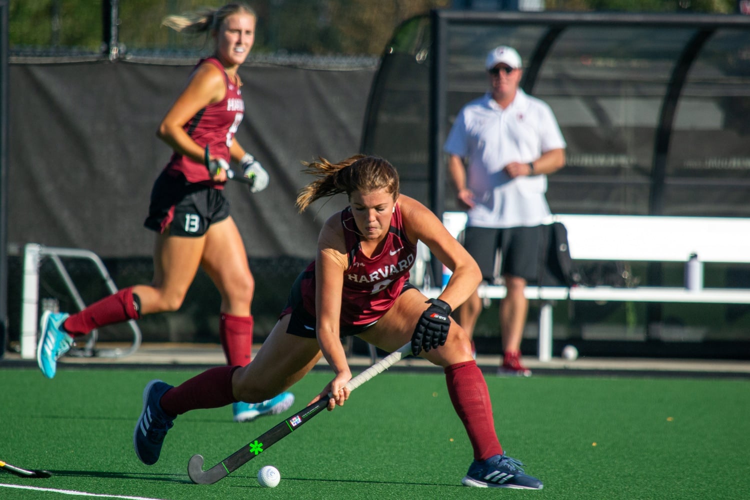 Senior defender Bronte-May Brough sends a pass blazing down the field. 
