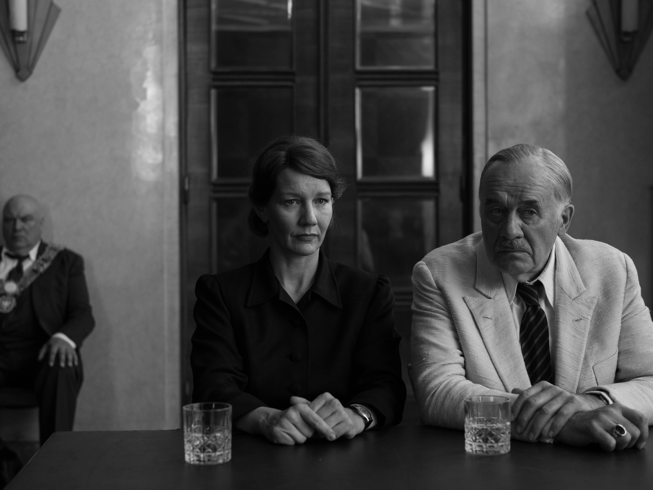 Sandra Hüller and Hanns Zischler in "Fatherland."