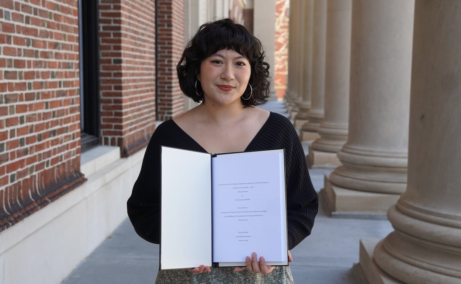 Ria S. Cuéllar-Koh '26 presents her senior thesis.