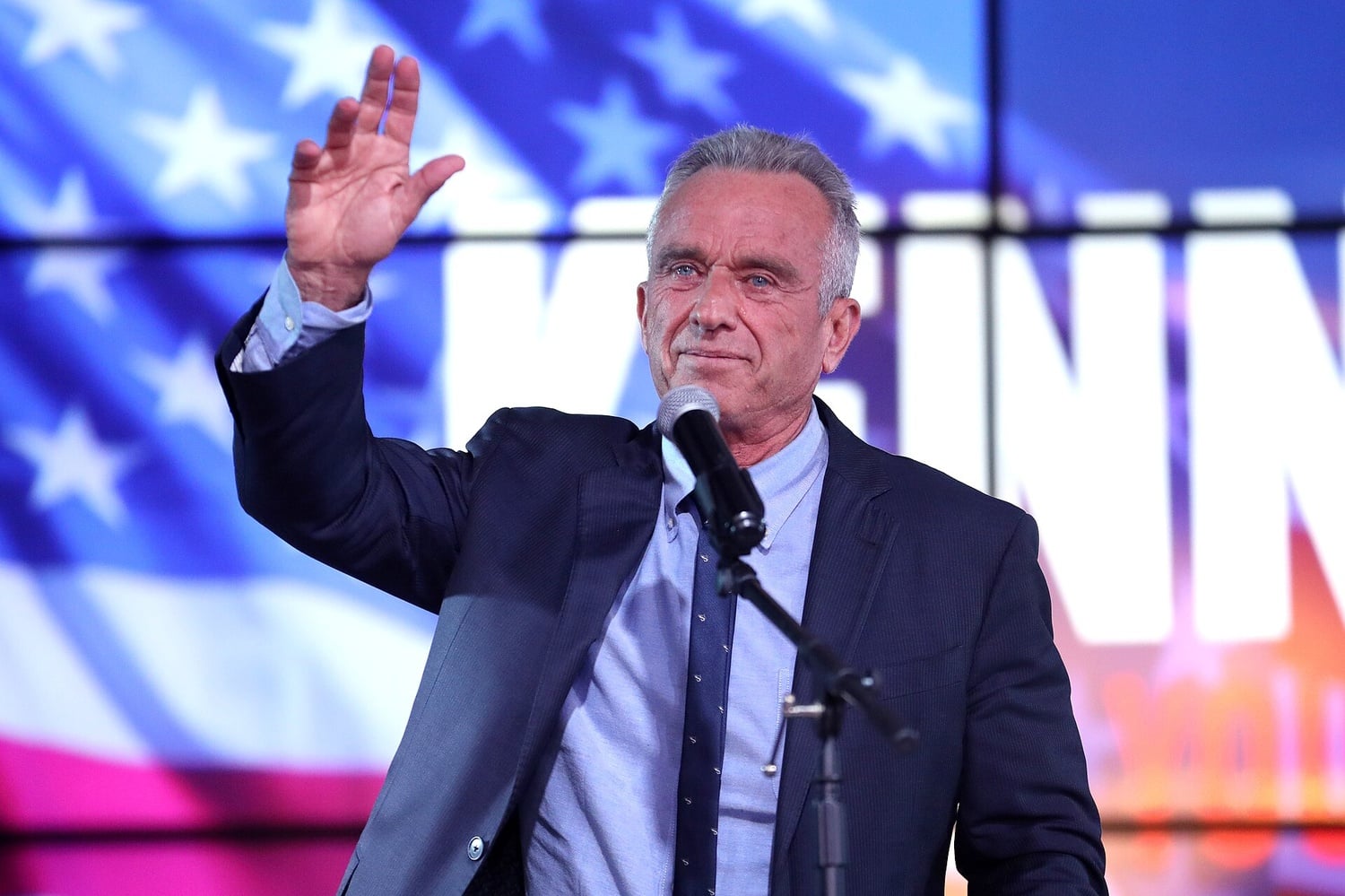 Robert F. Kennedy Jr. speaks at a campaign rally at Legends Event Center in Phoenix.