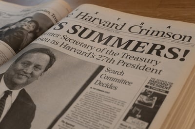Cover image for For the Class of 2001, Summers’ Presidency Began With Both Buzz and Doubt
