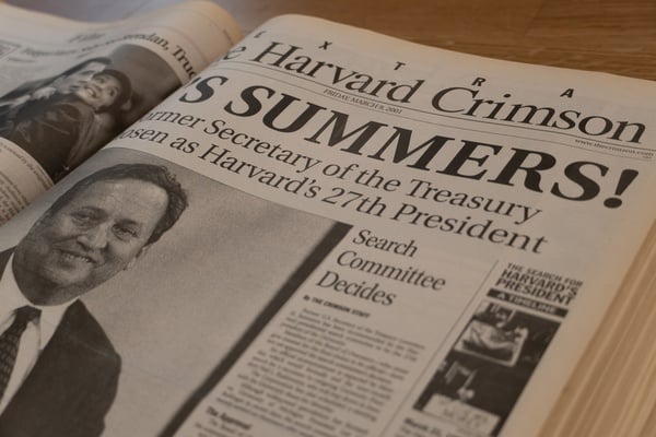 Cover image for For the Class of 2001, Summers’ Presidency Began With Both Buzz and Doubt