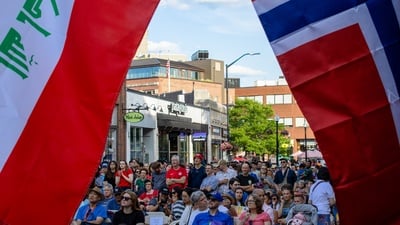 Cover image for In Photos: Harvard Square Welcomes World Cup Watch Party
