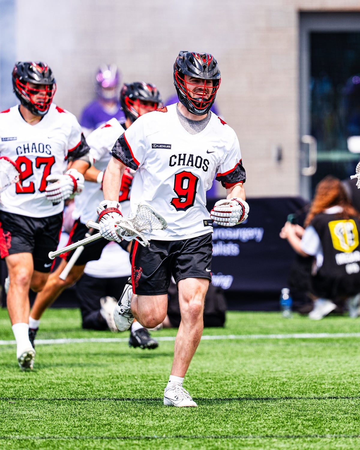 Ray Dearth '25 takes the field for the PLL's Carolina Chaos.