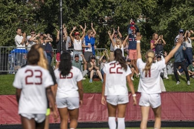 Cover image for Women's Soccer Fans Line Jordan Field