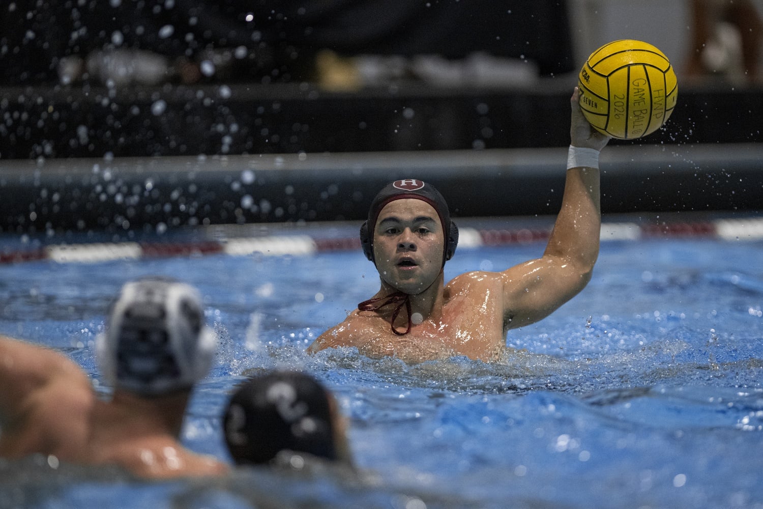 Junior attacker Dean Strauser launches a shot.