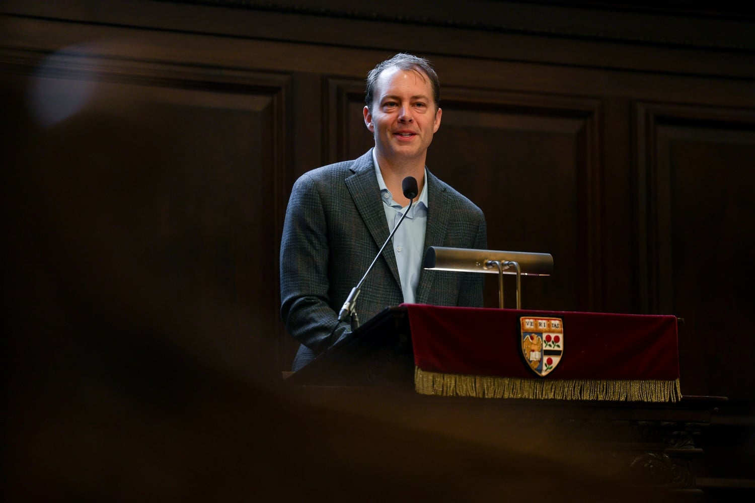 Harvard College Dean David J. Deming speaks at Morning Prayers in Memorial Church.