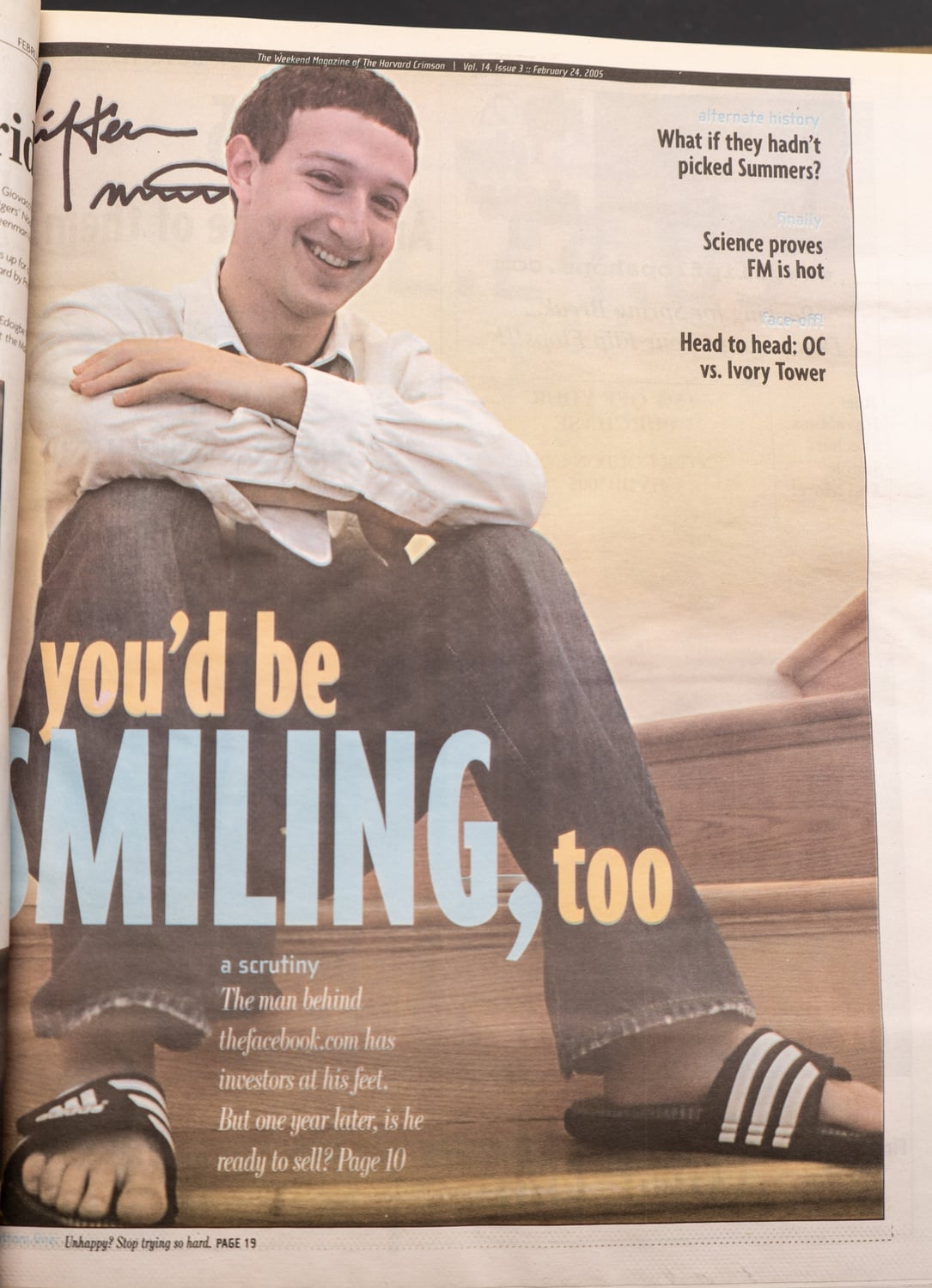 In 2005, Kevin J. Feeney ’08 wrote a 4,700 word in-depth report on Facebook and its 20-year-old founder Mark Zuckerberg for the magazine.