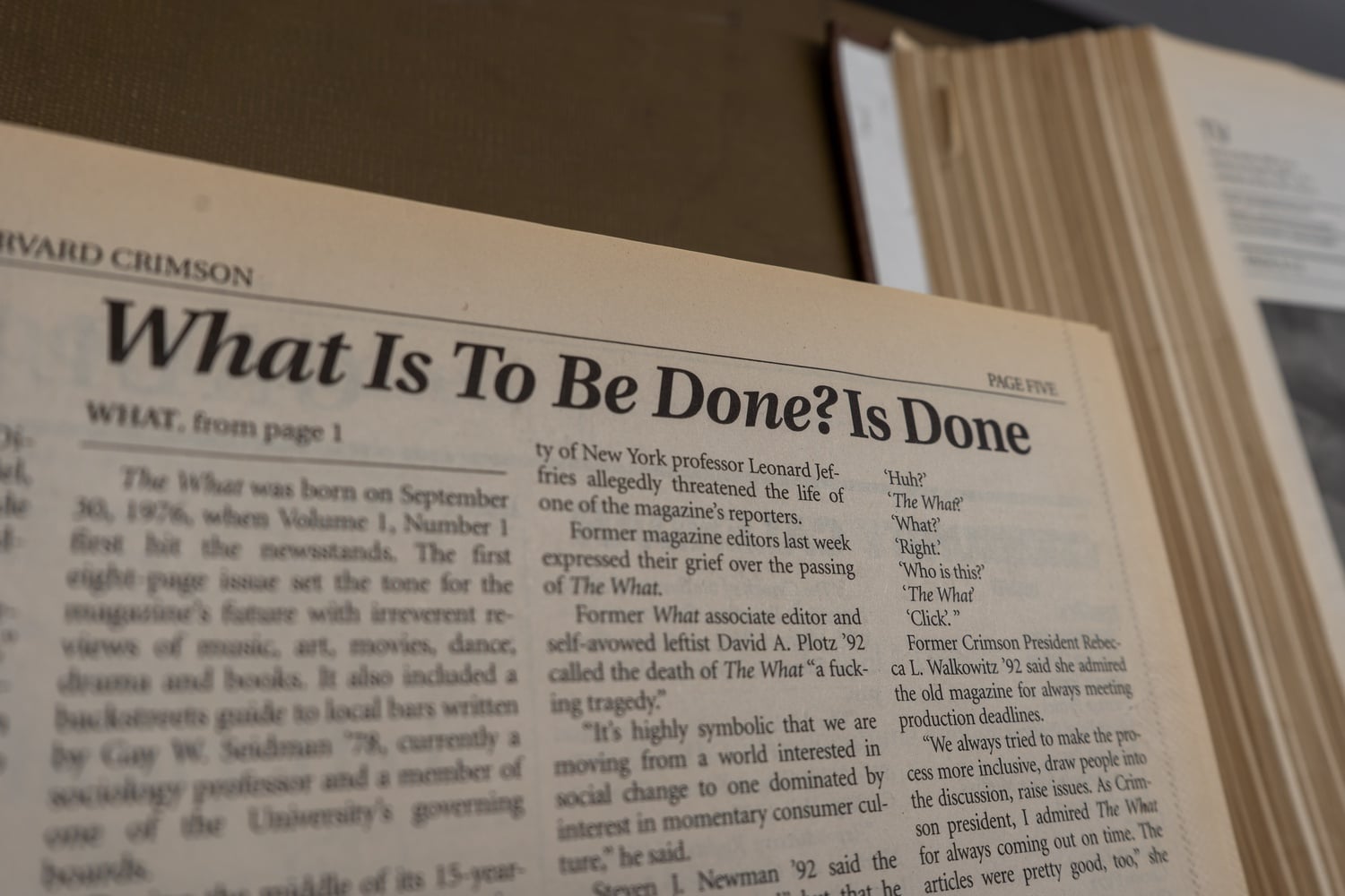On February 5, 1992 — The What was no more.