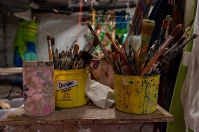 Cover image for Paint brushes in workshop