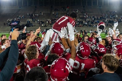 Cover image for Bailey Bails Out Harvard With Hail Mary and Lateral Miracle Over Colgate