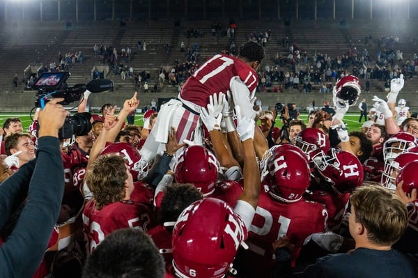 Cover image for Bailey Bails Out Harvard With Last-Second Hail Mary and Lateral Miracle Over Colgate