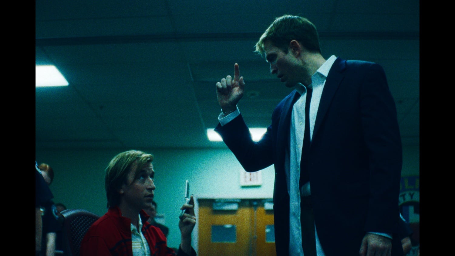 Skyler Gisondo and Robert Pattinson in "Primetime."