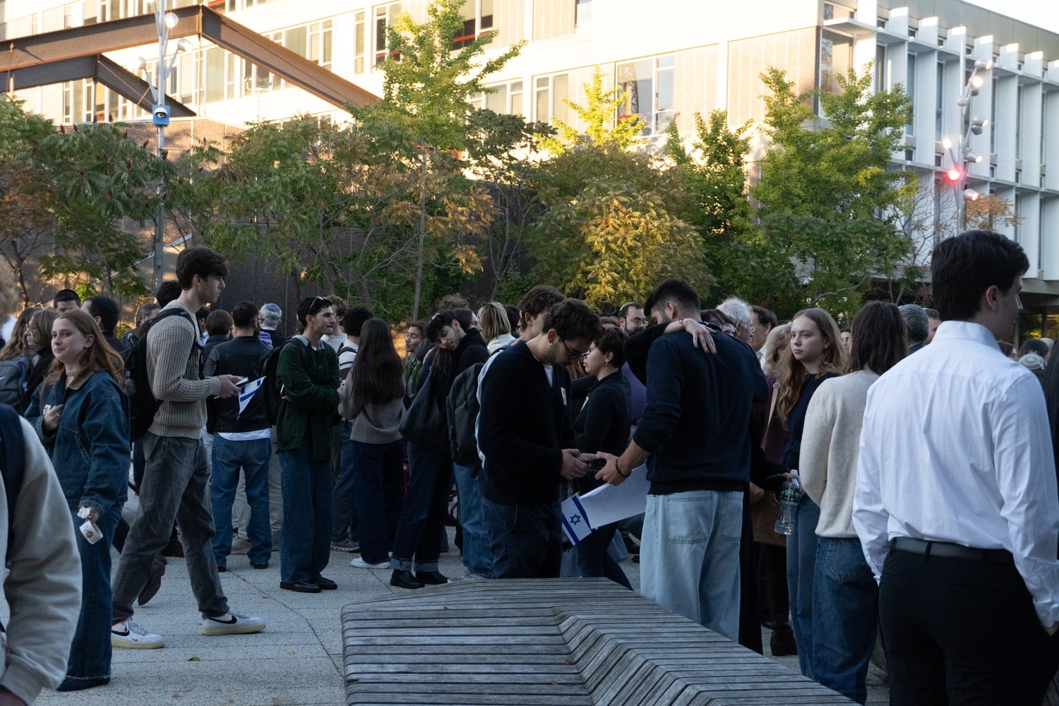 More than 100 people gathered for a Wednesday vigil to mourn those killed three years ago in Hamas' Oct. 7 attack on Israel.