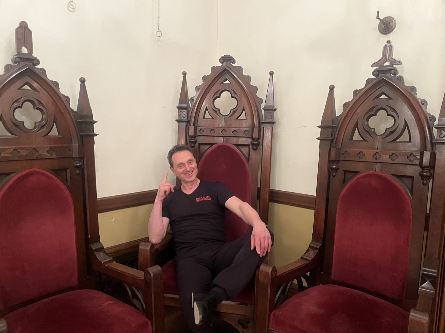 Peter I. Petrov teaches Bulgarian folk dance classes at the Arlington Masonic Temple.