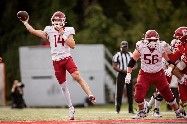 Cover image for Undeterred By Slow Start, No. 18/19 Harvard Scores 41 Unanswered Points In Win Over Cornell