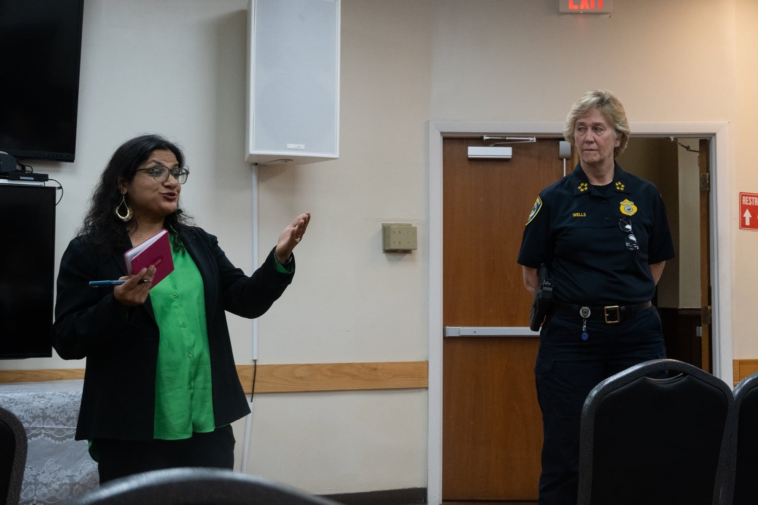 Mayor Sumbul Siddiqui and acting Police Commissioner Pauline E. Wells hosted two meetings to hear residents' concerns and questions in the wake of two separate shootings that occurred last week.