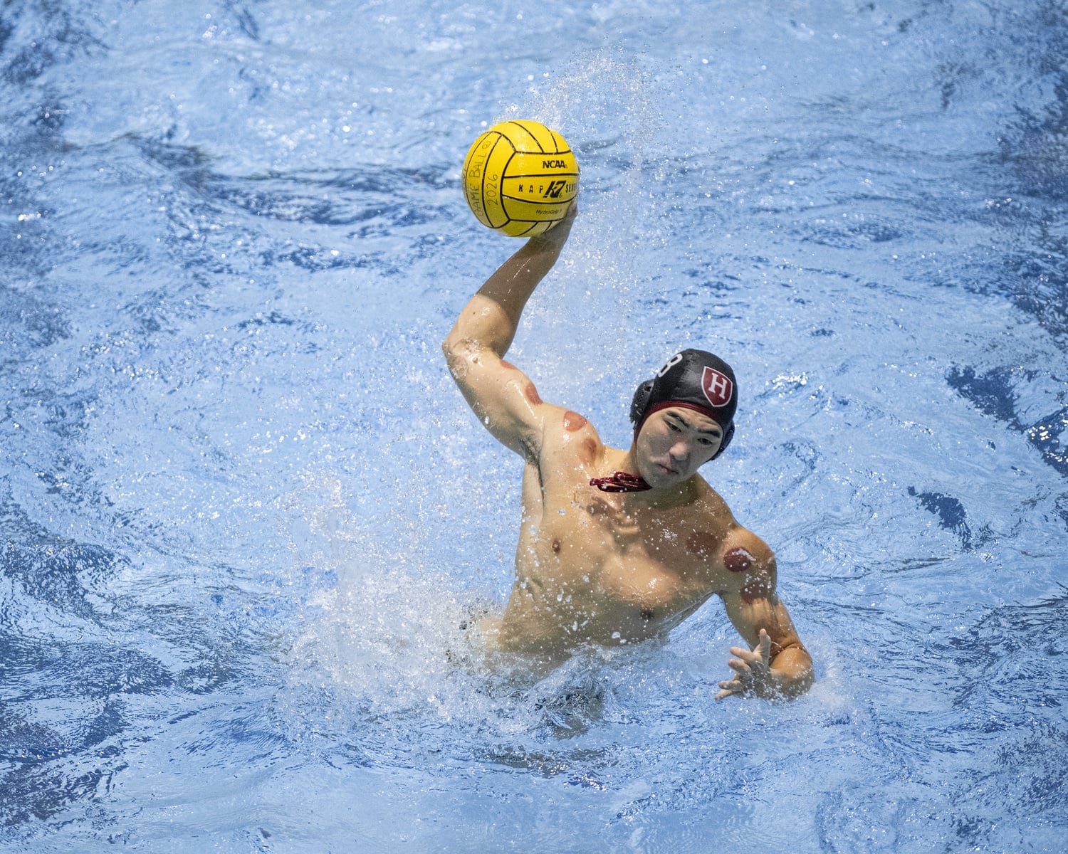 Sophomore attacker Connor Kim launches a shot.