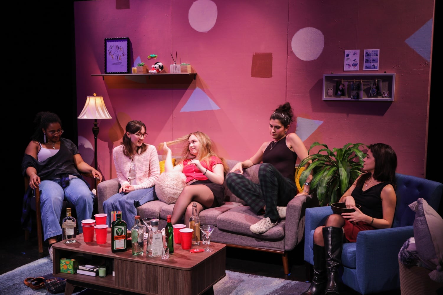 The cast of Harvard Radcliffe Dramatic Club's 'macbitches.'